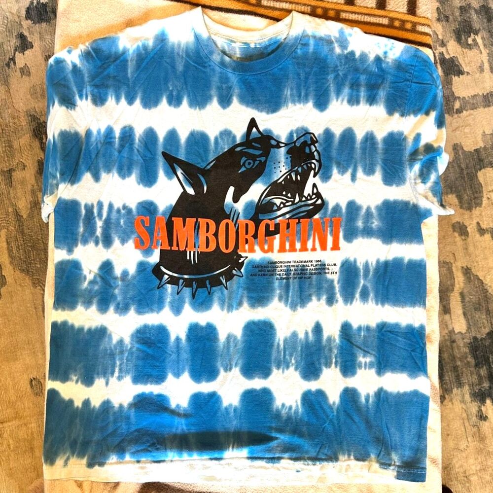Samborghini Tie-Dye Dog Hound Graphic T-Shirt